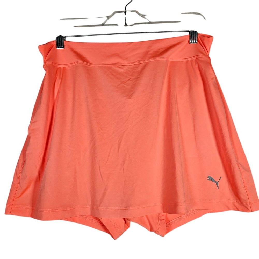 Puma DryCell Womens M Solid Knit Golf Skort 14" Nylon Tennis Pickleball Athletic